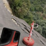 Abgerutschte Strasse auf Lefkada