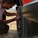 Druck ablassen für die Fahrt am Strand
