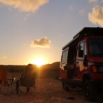 Sonnenuntergang am Navarino Strand