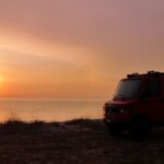 Sonnenaufgang am Strand von Leptokarya