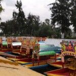 Trajineras in Xocimilco